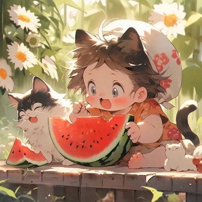 网红吃瓜动漫图片大全